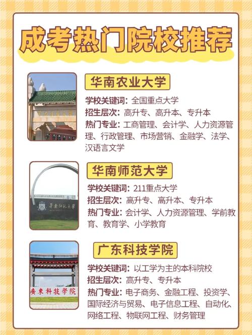 成考高升本有哪些学校可以选，成考高升专有哪些专业