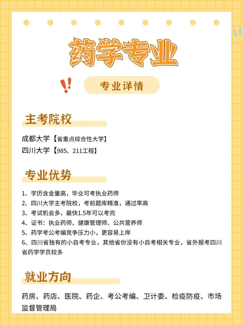 自考医药专业有哪些要求(药学自考报考需要什么条件)