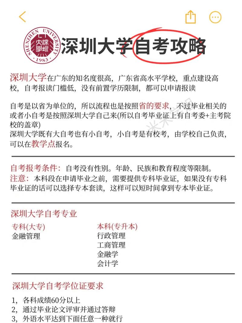深圳可以自考什么本科大学,在深圳自考报哪个大学