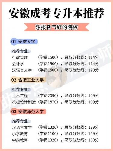 安徽成考体育专业有哪些,安徽成考有哪些学校可以选择?
