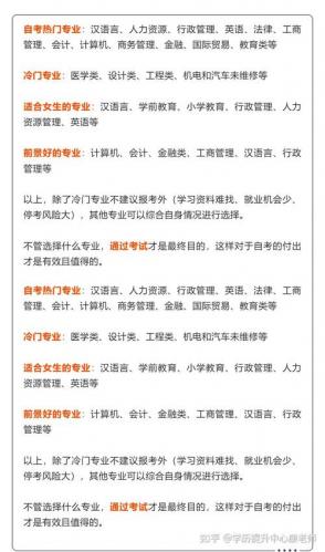 自考本地专业怎么选啊知乎(自考本科如何选择专业)