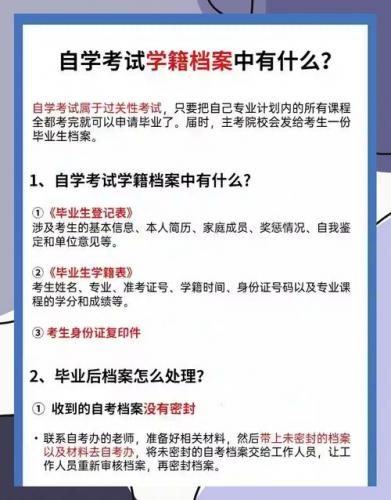自考大学毕业档案怎么处理，自考毕业生档案在自己手里怎么处理？