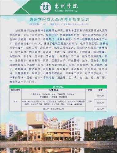 成考惠州学院有哪些专业,成考惠州学院有哪些专业可以报?