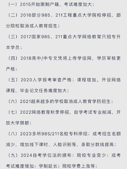 重点大学为什么取消成考(取消成考是真的吗)