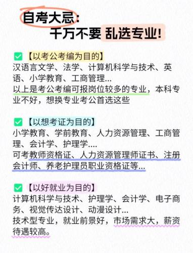 人大自考本科选专业怎么选(准备自考了,应该如何选择专业)