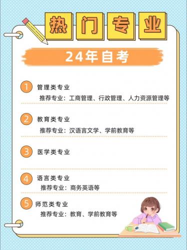 自考升学政策有哪些专业(成人自考本科有哪些专业可以报)