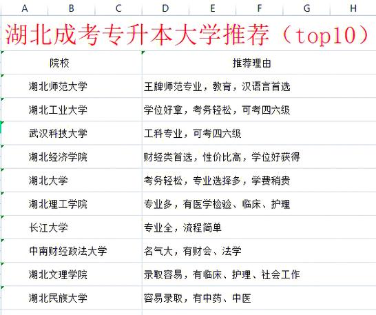 蔡甸区成考院校有哪些(武汉那些成人大学好些)